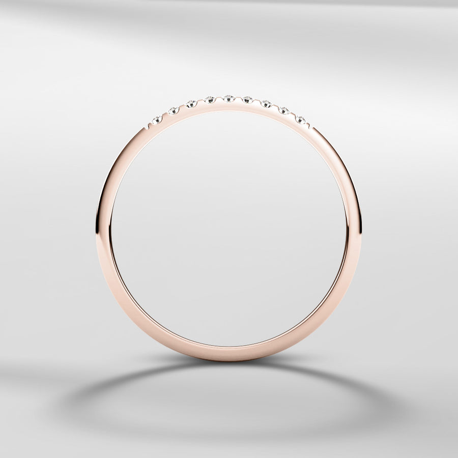 14k Solid Gold Sienna Petite Diamond Band Ring