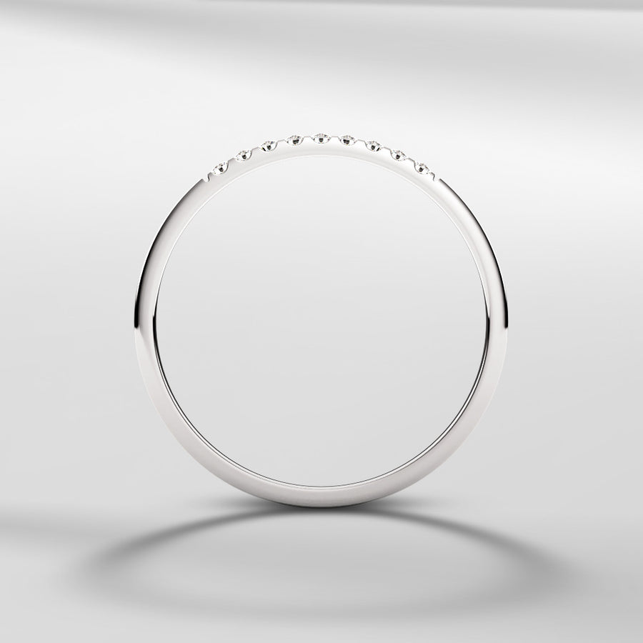 14k Solid Gold Sienna Petite Diamond Band Ring