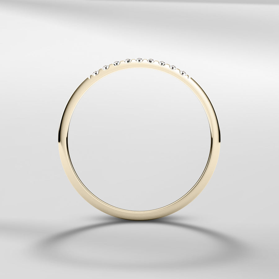 14k Solid Gold Sienna Petite Diamond Band Ring