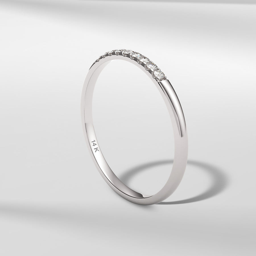 14k Solid Gold Sienna Petite Diamond Band Ring