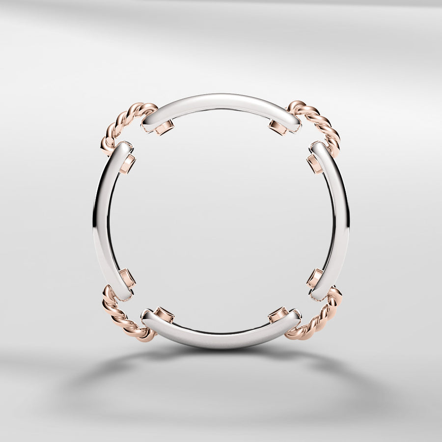 18k Solid Gold Modern Rounded Shaped Ring