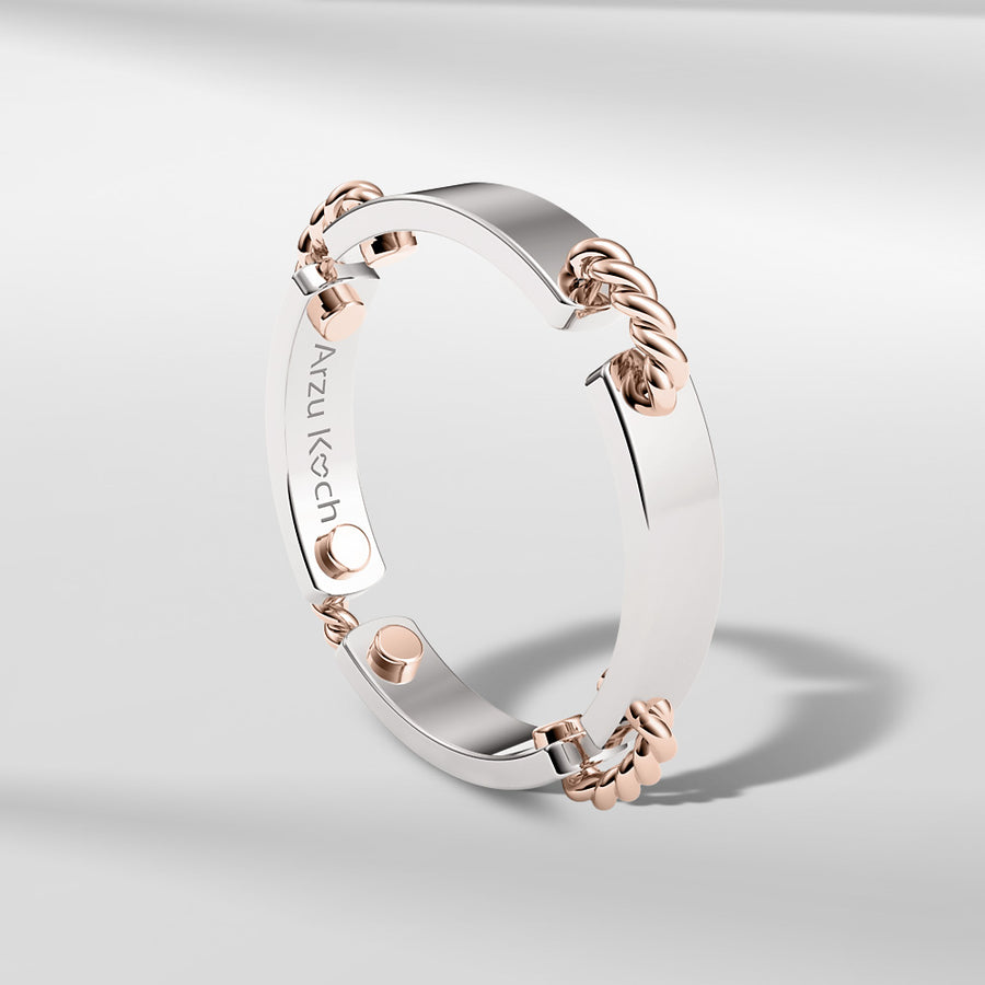 18k Solid Gold Modern Square Ring