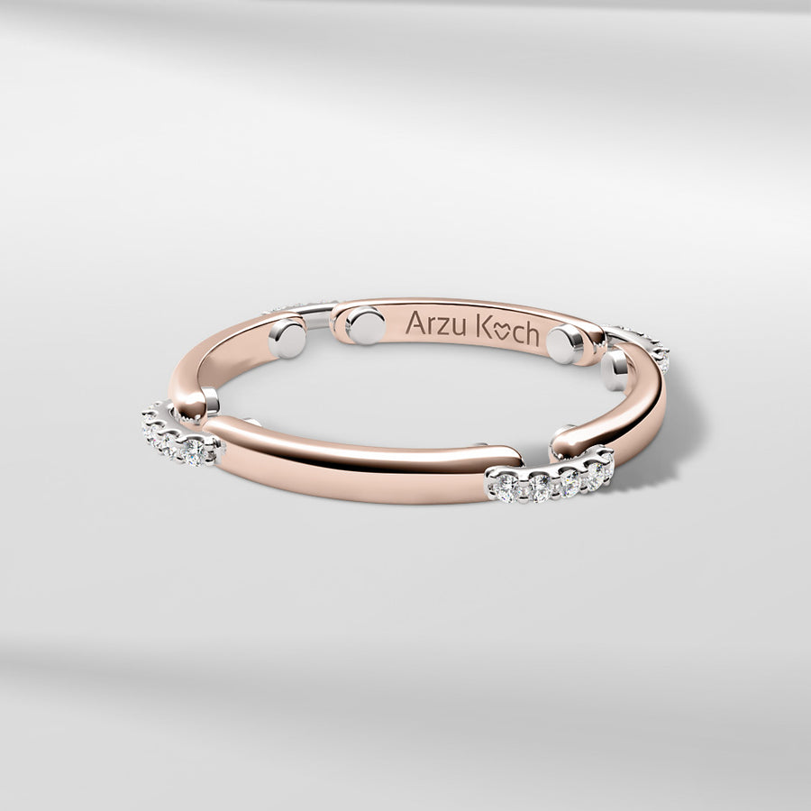 18k Solid Gold Classic Modern Petite Ring