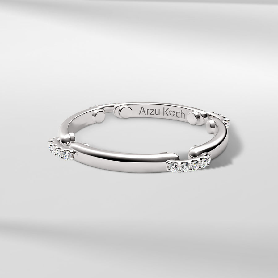 18k Solid Gold Classic Modern Petite Ring