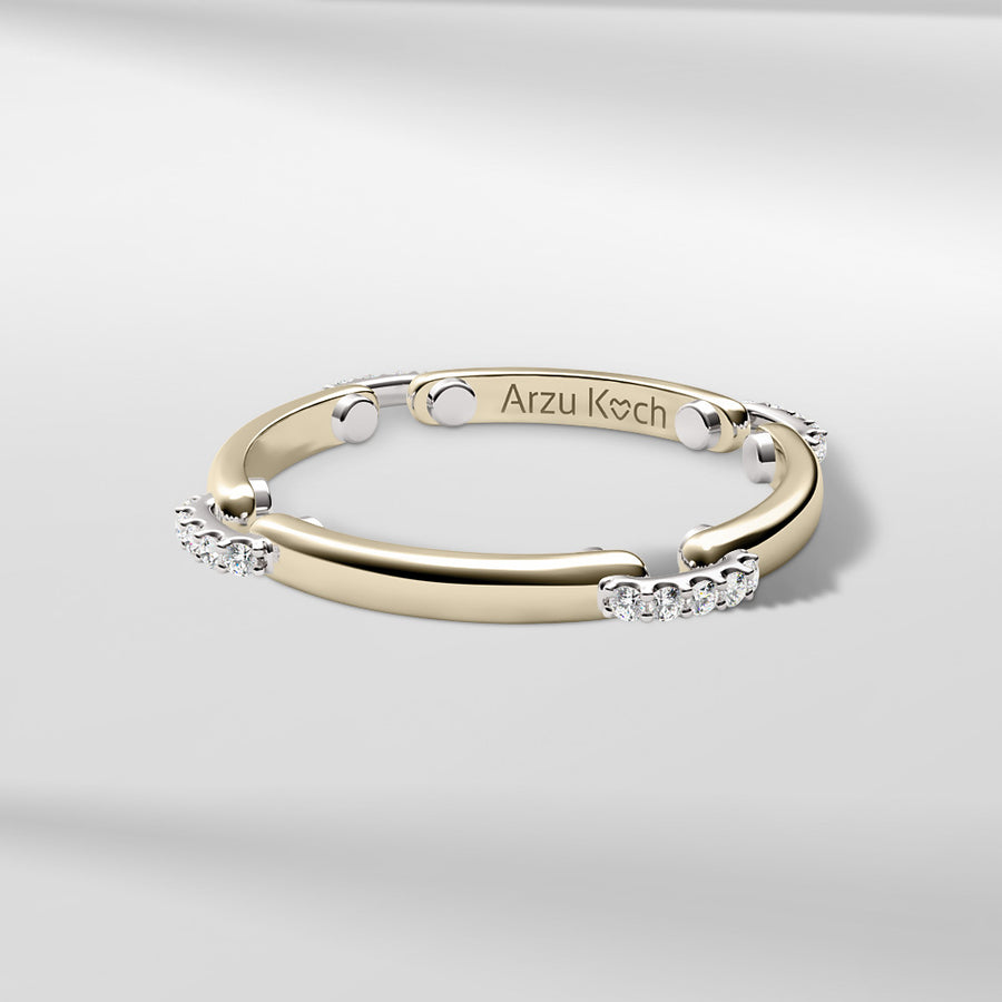 18k Solid Gold Classic Modern Petite Ring