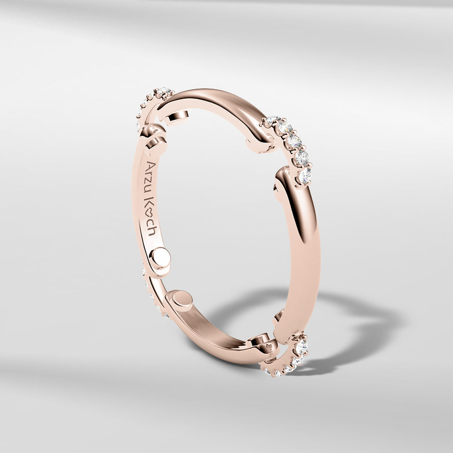 18k Solid Gold Classic Modern Petite Ring