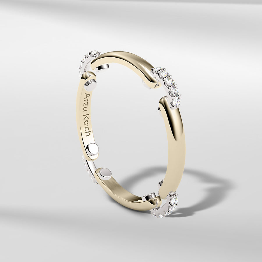 18k Solid Gold Classic Modern Petite Ring