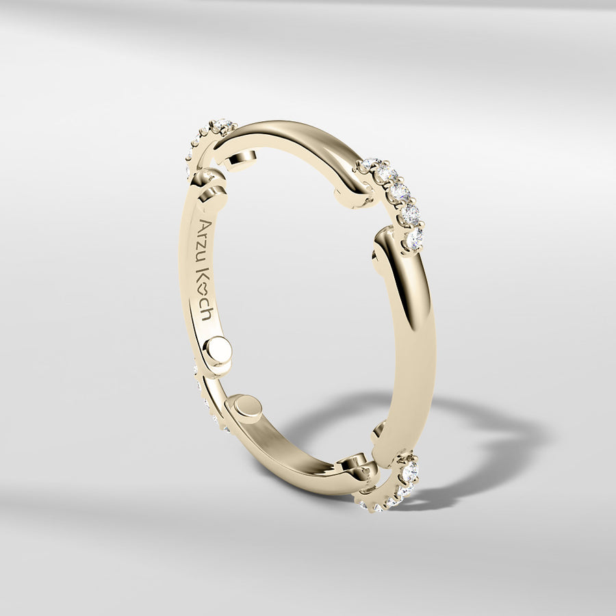 18k Solid Gold Classic Modern Petite Ring