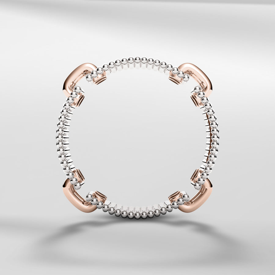 18k Solid Gold Contemporary Textured Ring