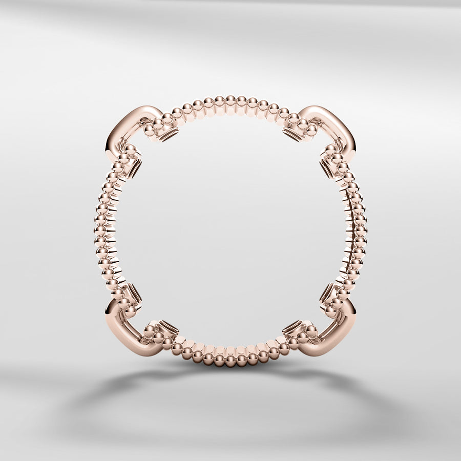 18k Solid Gold Contemporary Textured Ring