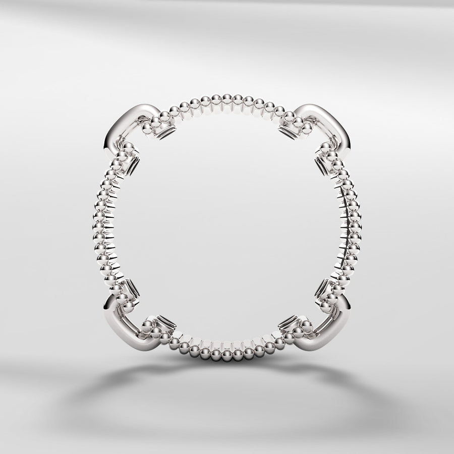 18k Solid Gold Contemporary Textured Ring