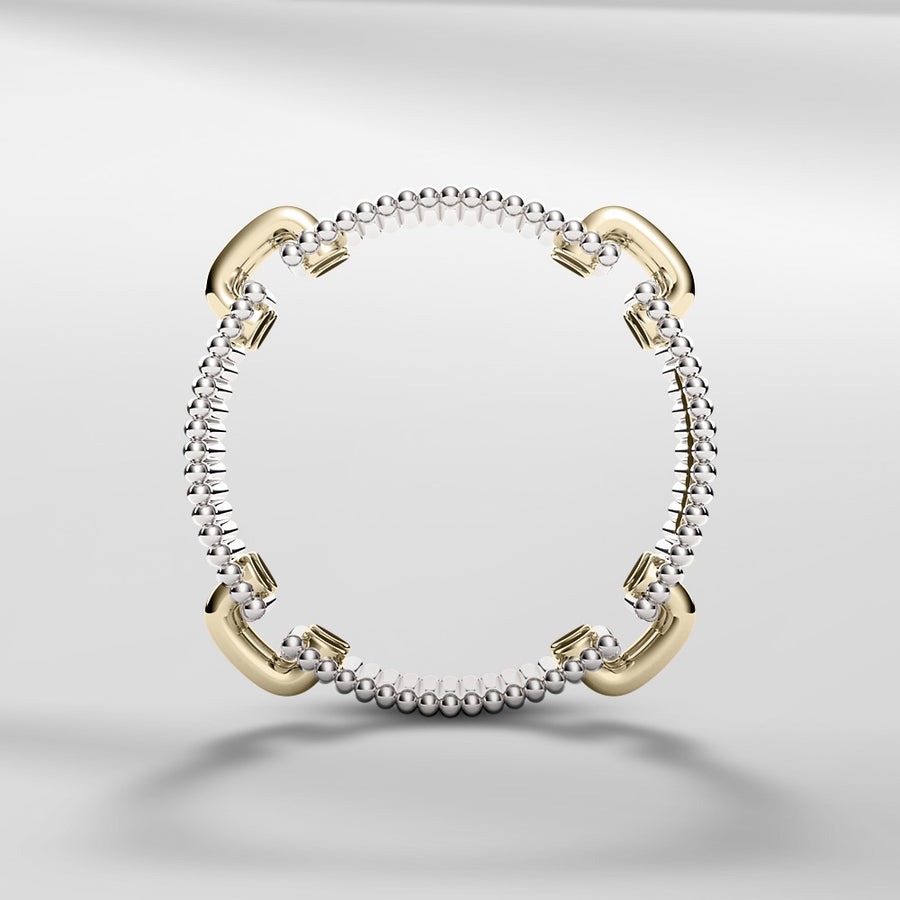 18k Solid Gold Contemporary Textured Ring