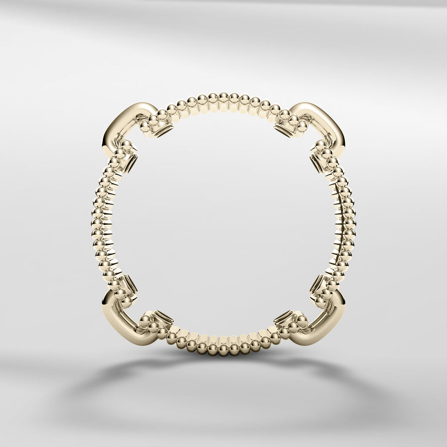 18k Solid Gold Contemporary Textured Ring