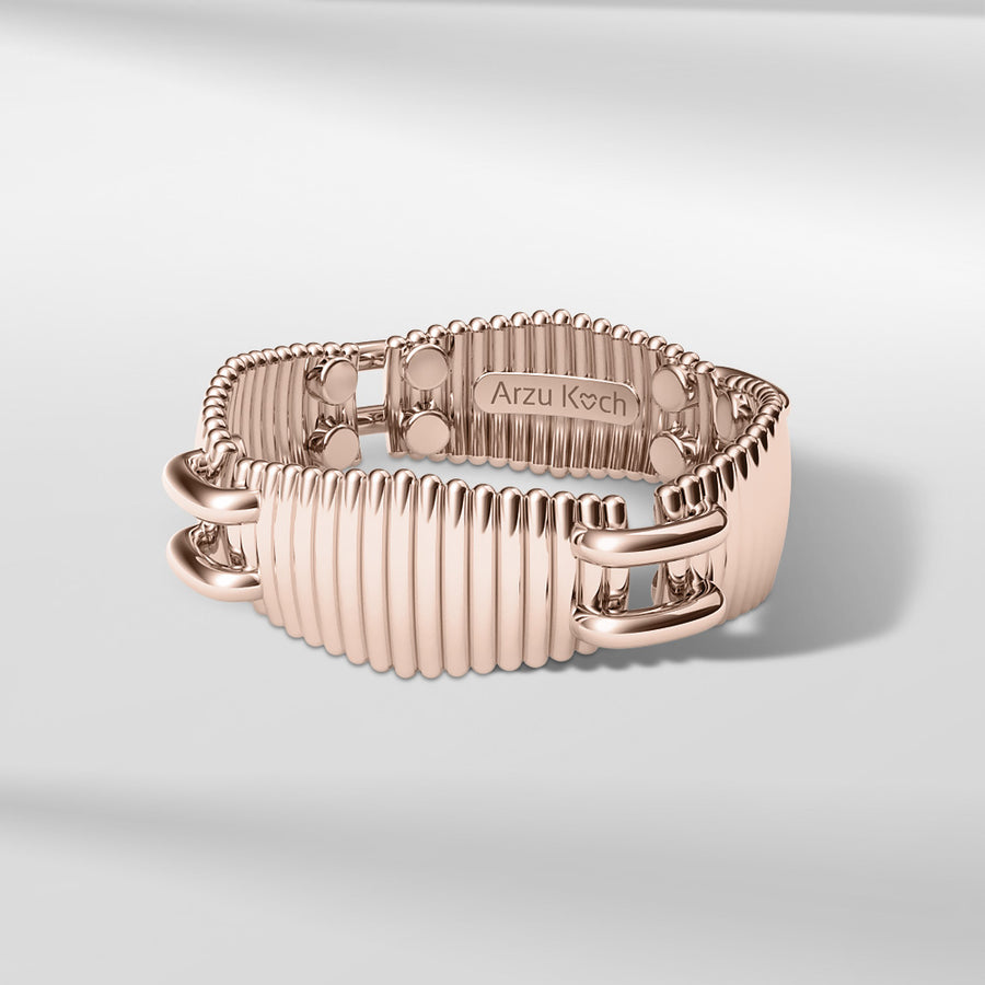 18k Solid Gold Contemporary Textured Ring