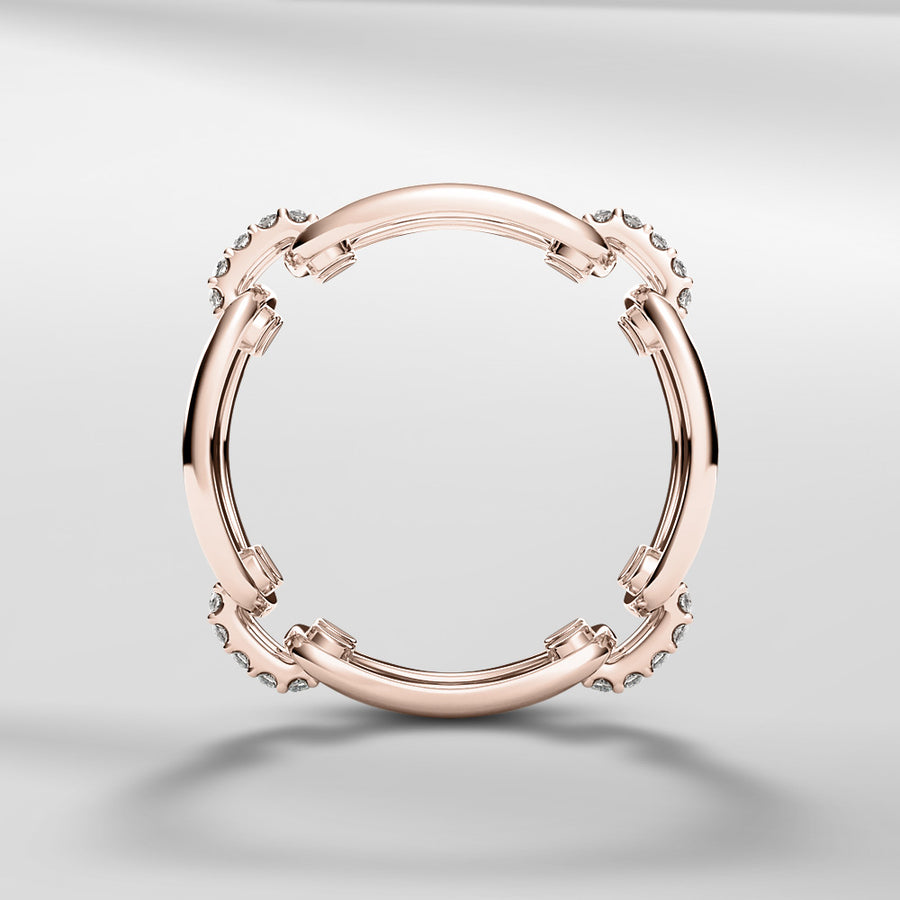 18k Solid Gold With Round Brilliant Diamond Ring