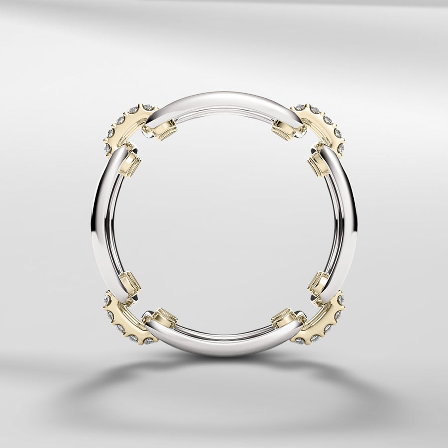 18k Solid Gold With Round Brilliant Diamond Ring