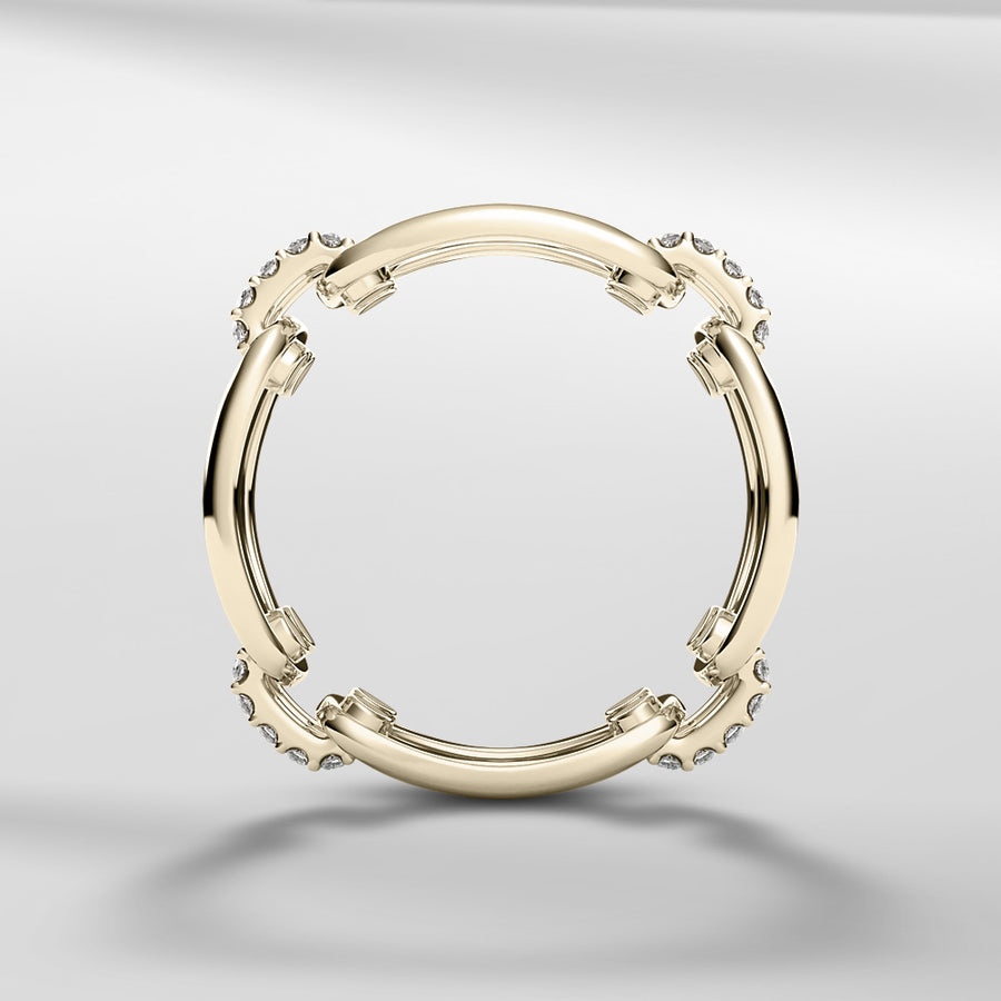 18k Solid Gold With Round Brilliant Diamond Ring